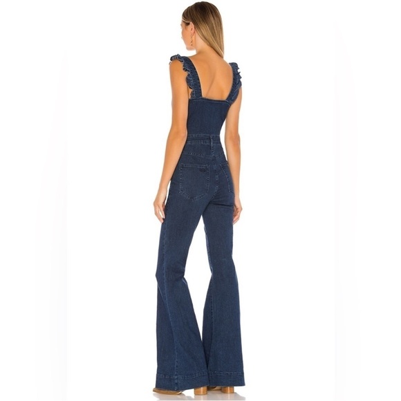 Show Me Your MuMu Rhea Ruffle Denim Jumpsuit - Picture 3 of 8